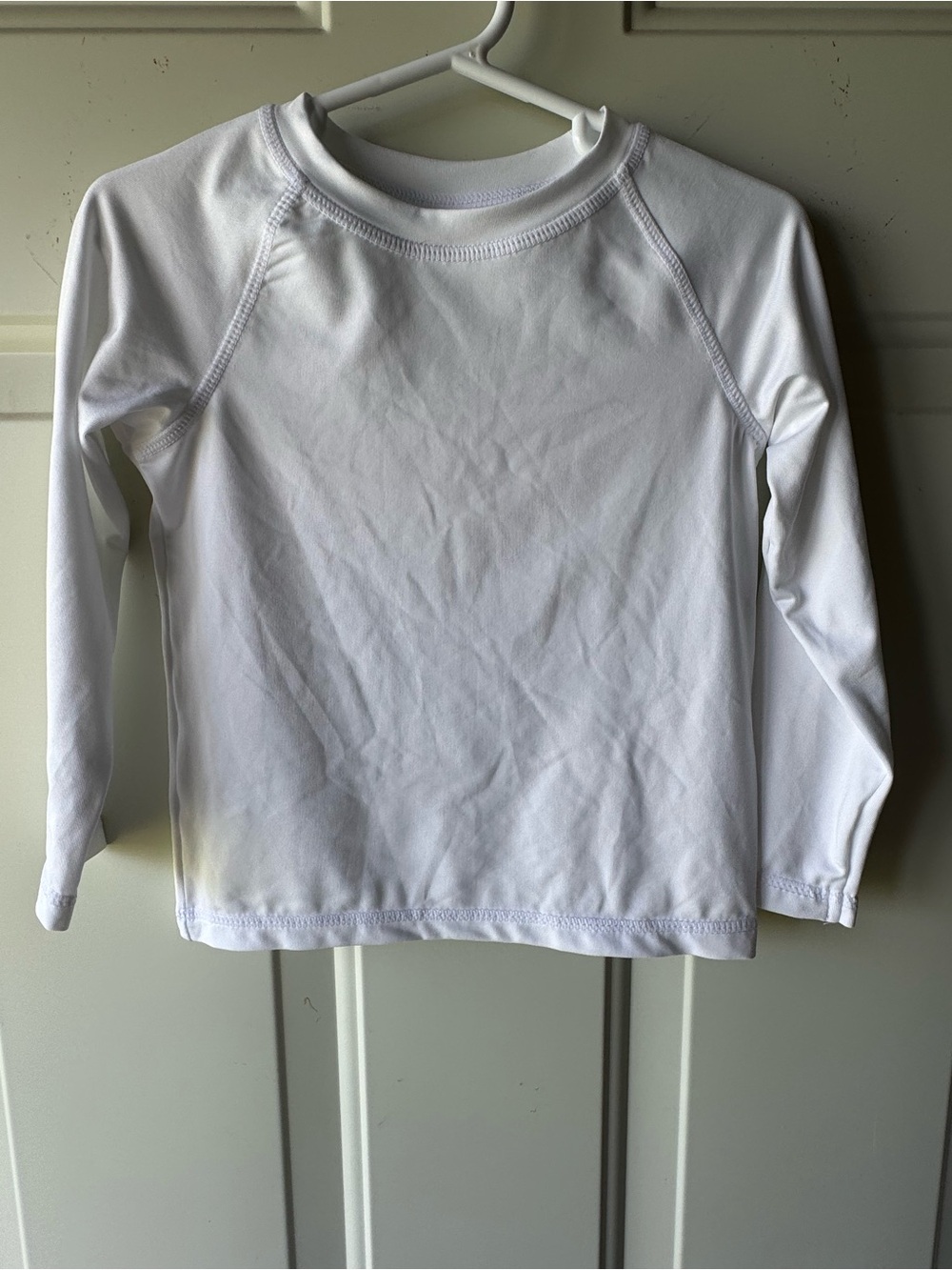 Rash Guard Swim White Long-Sleeve Active Shirt NWOT